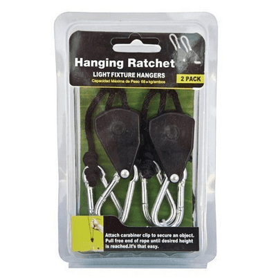 Grow Light Hanger Set w/Ratchet, 2-pack