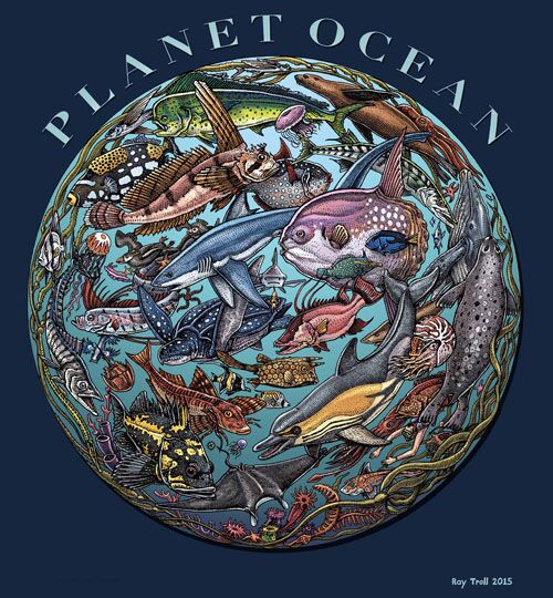 Ray Troll Planet Ocean T-shirt